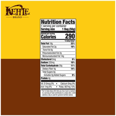 Kettle Brand Sea Salt Kettle Potato Chips - 2 Oz - Image 3