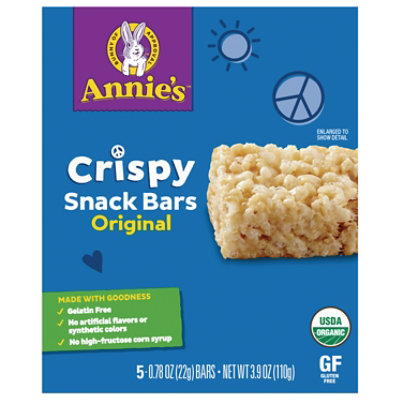 Annies Homegrown Crispy Snack Bars Organic Original Box - 5-0.78 Oz - Image 3