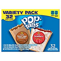Pop Tarts Toaster Pastries Brown Sugar Cinnamon & Strawberry Variety Pack  32 Count - 57.5 Oz - Image 3