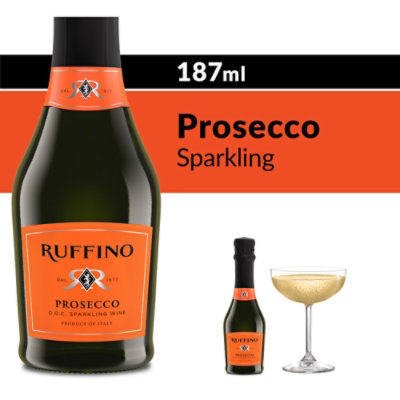 Ruffino Prosecco DOC Italian White Sparkling Wine - 187 Ml