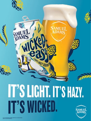 Samuel Adams Wicked Easy Beer Light & Hazy Lager - 12-12 Fl. Oz. - Image 4