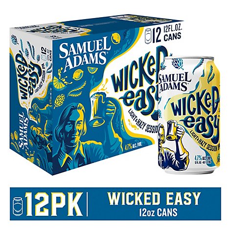 Samuel Adams Wicked Easy Beer Light & Hazy Lager - 12-12 Fl. Oz.