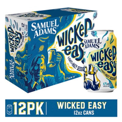 Samuel Adams Wicked Easy Beer Light & Hazy Lager - 12-12 Fl. Oz.