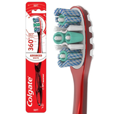 Colgate 360° Advanced Optic White Manual Toothbrush Soft - Each