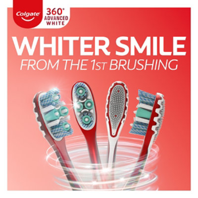 Colgate 360° Advanced Optic White Manual Toothbrush Soft - 2 Count - Image 2