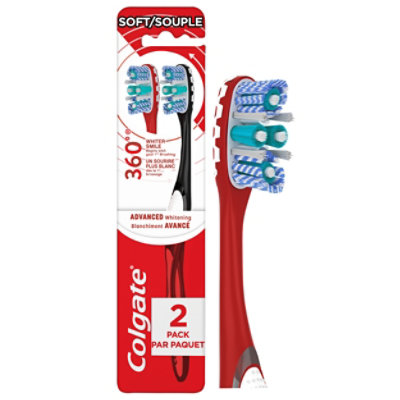 Colgate 360° Advanced Optic White Manual Toothbrush Soft - 2 Count