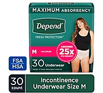 Depend FIT FLEX Adult Incontinence Underwear for Women - 30 Count