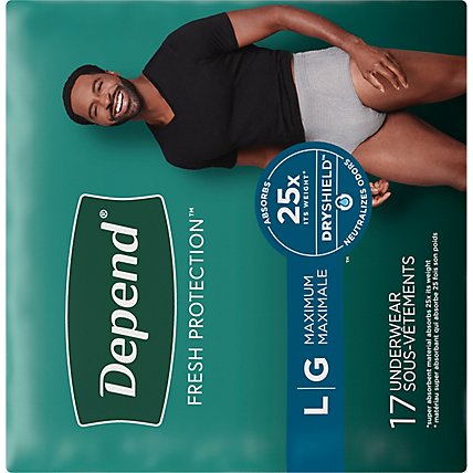 Depend FIT FLEX Adult Incontinence Underwear for Men - 17 Count - Image 9