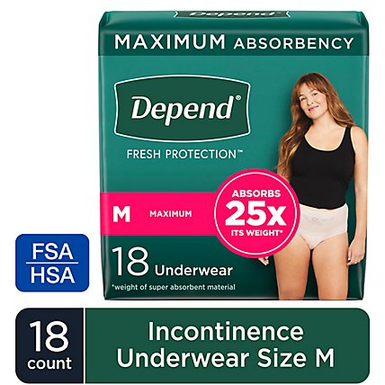 Depend FIT-FLEX Adult Incontinence Underwear for Women - 18 Count - Image 2