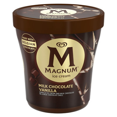 Magnum Milk Chocolate Vanilla Ice Cream Tub - 14.8 Oz - Image 3