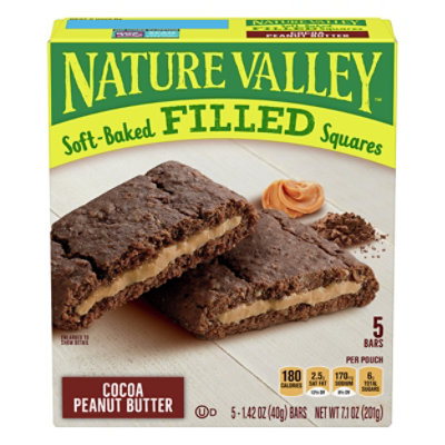 Nature Valley Soft Bkd Filled Squares Cocoa Peanut Butter - 7.1 Oz