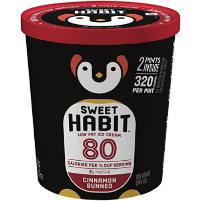 Sweet Habit Cinnamon Ice Cream With Frosting Swirl - 1 Quart