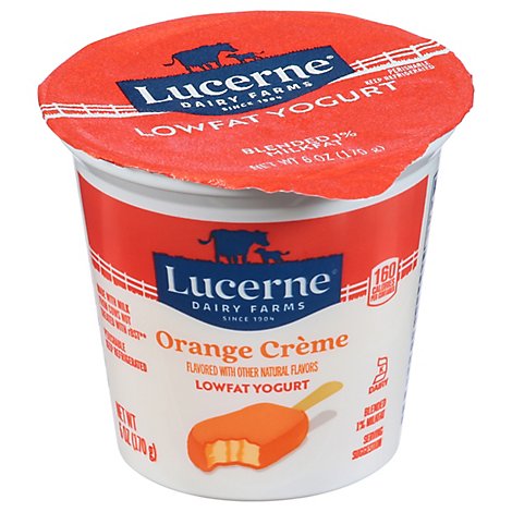 Lucerne Yogurt Orange Creme Lowfat - 6 Oz