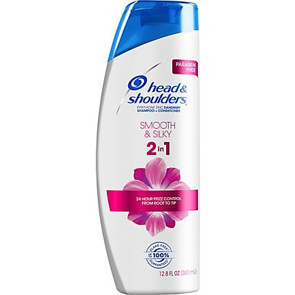 Head & Shoulders Smooth & Silky Paraben Free 2in1 Dandruff Shampoo and Conditioner - 12.8 Fl. Oz. - Image 2