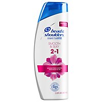 Head & Shoulders Smooth & Silky Paraben Free 2in1 Dandruff Shampoo and Conditioner - 12.8 Fl. Oz. - Image 1