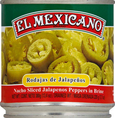 El Mexicano Jalapenos Sliced Nacho Pepper in Brine Can - 13.4 Oz - Image 2