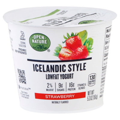 Open Nature Icelandic Yogurt Lowfat Strawberry - 5.3 Oz