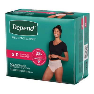 Depend Fresh ProteCountion Adult Small Blush Absorbency Incontinence Underwear - 19 Count - Image 8