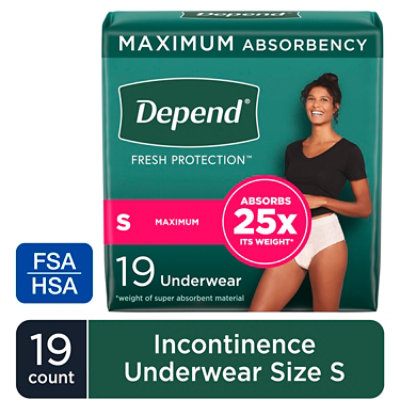 Depend Fresh ProteCountion Adult Small Blush Absorbency Incontinence Underwear - 19 Count - Image 1