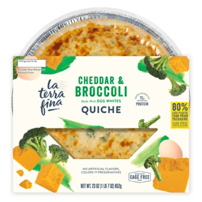 La Terra Fina Cheddar And Broccoli Quiche - 23 Oz - Image 1