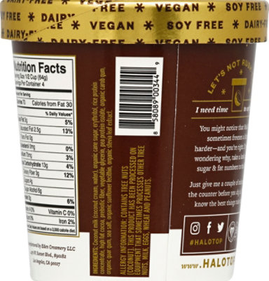 Halo Top Dairy Free Chocolate - 1 Pint - Image 3