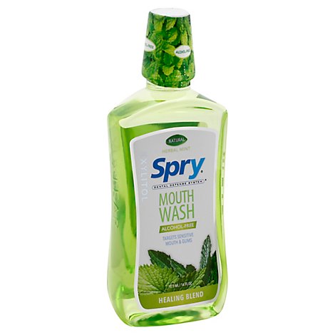 Spry Wash Mouth Herbal Mint - 16 Oz