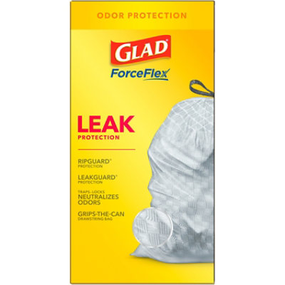 Glad ForceFlex OdorShield 13 Gallon Tall Kitchen Drawstring Trash Bags - 40 Count - Image 2