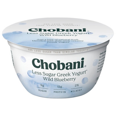 Chobani Less Sugar Wild Blueberry Greek Yogurt - 5.3 Oz - Image 3