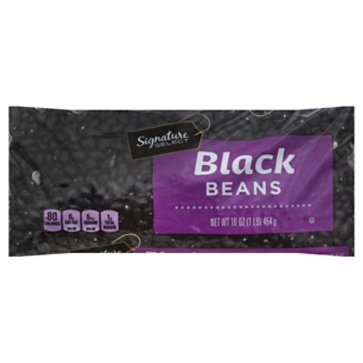 Signature SELECT Beans Black Dry - 16 Oz - Image 1