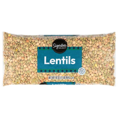 Signature SELECT Beans Lentil Dry - 16 Oz