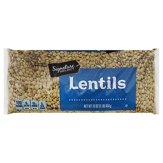 Signature SELECT Beans Lentil Dry - 16 Oz