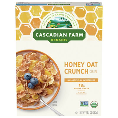Cascadian Farm Organic Honey Oat Crunch Non Gmo Cereal - 13.5 Oz - Image 2
