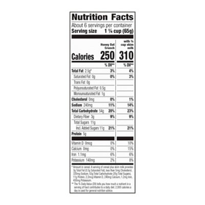 Cascadian Farm Organic Honey Oat Crunch Non Gmo Cereal - 13.5 Oz - Image 3