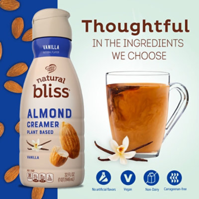 Coffee mate Natural Bliss Vanilla Flavored Plant Based Almond Creamer - 32 Fl. Oz. - Image 3