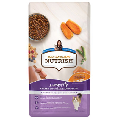 Rachael Ray Nutrish Dry Cat Food Super Premium Chicken with Chickpeas & Salmon Recipe - 3 Lb - Image 1