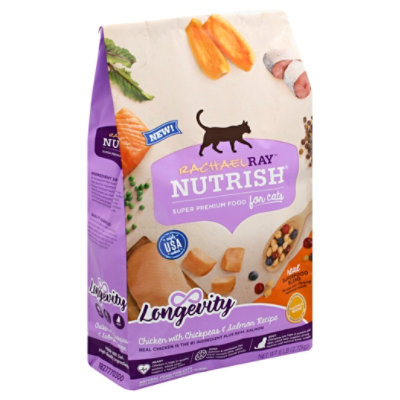 Rachael Ray Nutrish Food for Cats Super Premium Chicken with Chickpeas & Salmon Recipe Bag - 6 Lb - Image 1