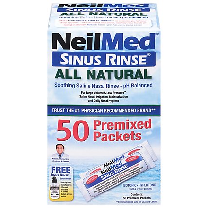 Neilmed Sinus Rinse Premixed Packets - 50 Count - Image 1