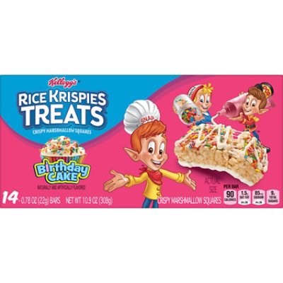 Rice Krispies Treats Marshmallow Snack Bars Kids Snacks Birthday Cake 14 Count - 10.9 Oz - Image 8