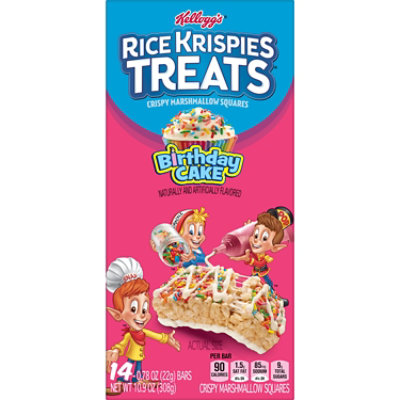 Rice Krispies Treats Marshmallow Snack Bars Kids Snacks Birthday Cake 14 Count - 10.9 Oz - Image 7