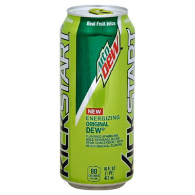 Mountain Dew Kickstart, Energy Drink, Orange Citrus Flavor, 16 fl oz, Can