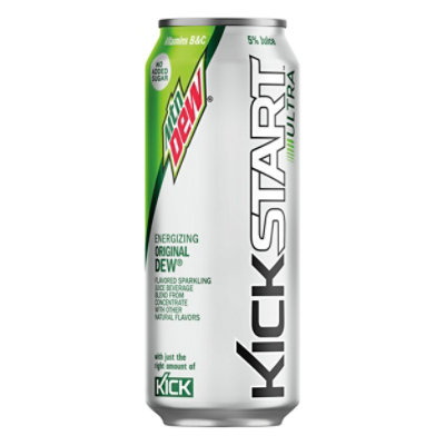 Mtn Dew Soda Kickstart Energizing Original Dew Ultra - 16 Fl. Oz.