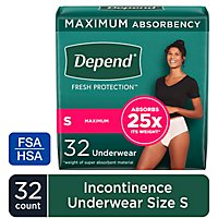 Depend FIT FLEX Adult Incontinence Underwear for Women - 32 Count - Image 2