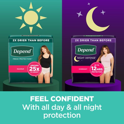 Depend Fresh Protection Adult Small Blush Absorbency Incontinence Underwear - 32 Count - Image 4