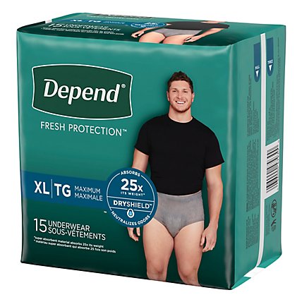 Depend FIT FLEX Adult Incontinence Underwear for Men - 15 Count - Image 8