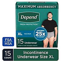Depend FIT FLEX Adult Incontinence Underwear for Men - 15 Count - Image 2