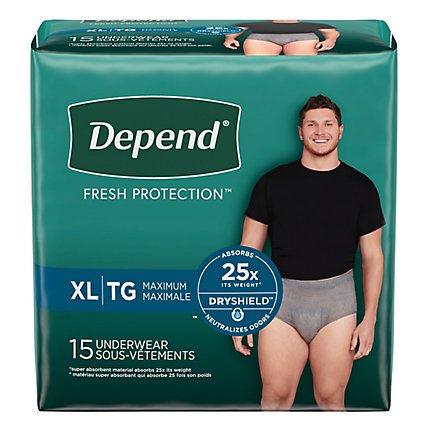 Depend FIT FLEX Adult Incontinence Underwear for Men - 15 Count - Image 7