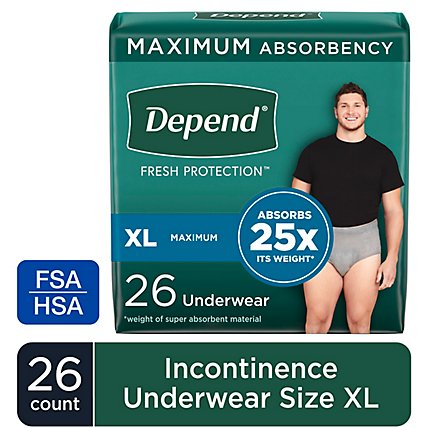 Depend FIT FLEX Adult Incontinence Underwear for Men - 26 Count - Image 2
