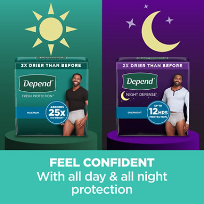 Depend Fresh Protection Adult Extra-Large Grey Absorbency Incontinence Underwear - 26 Count - Image 7