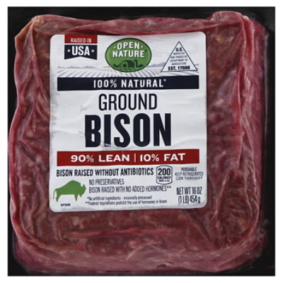 Open Nature 100% Natural Grass Fed Angus Ground Beef 85% Lean 15% Fat - 16  Oz - Vons