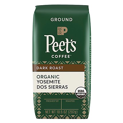 Peet's Coffee Organic Yosemite Dos Sierras Dark Roast Ground Coffee Bag - 10.5 Oz - Image 1